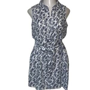 Tommy Hilfiger Linen Cotton Floral Shirt Dress 6